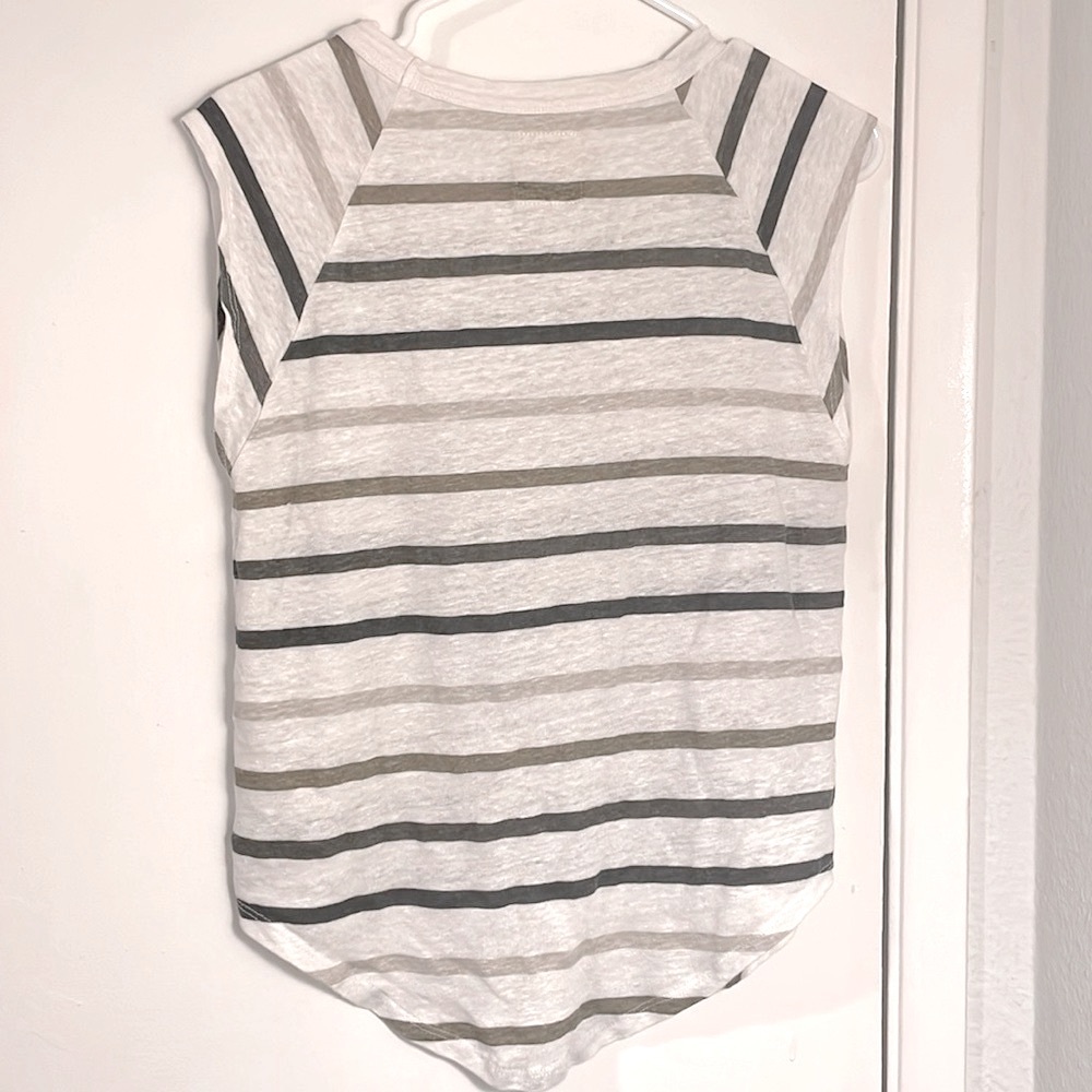 🎉HP🎉 Chaser White Tee w/ Stripes - Picture 2 of 3